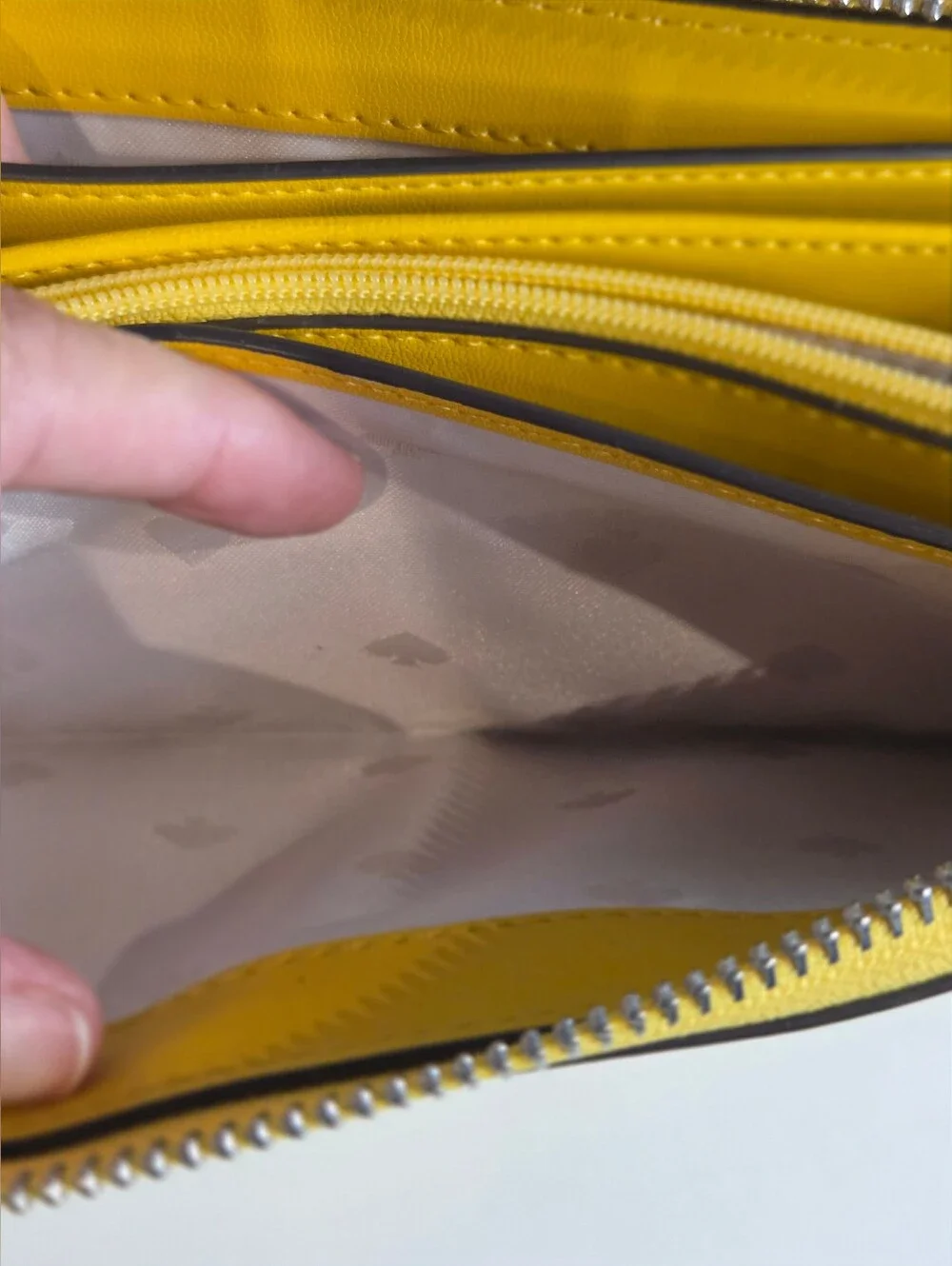 Kate Spade Spencer Yellow Saffiano Leather Zip-Around Wallet